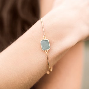 Aquamarine Bracelet, March Birthstone, Birthday Gift for Her, Unique Handmade Jewelry, Aquamarine Jewelry