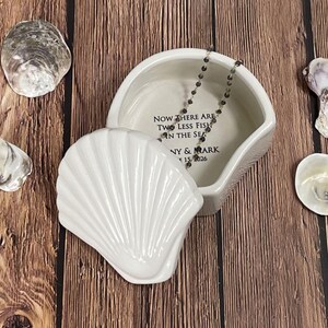 ceramic box in fish shape with necklace inside Ceramic Fish Box