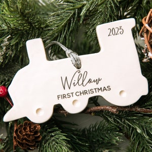 Personalized Baby&#39;s First Christmas Ornament 2025, Baby Christmas Gift, My First Christmas, New Baby Gift, Train Ornament