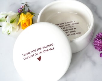 Mother of the Groom Keepsake Box Mother-in-law Gift, Mom Birthday Gift - Thank you for raising the man of my dreams