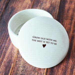 Gift for Wife, Gift To Bride from Groom, Gift for Wife on Wedding Day Keepsake Box Grow old with me, the best is yet to be image 8