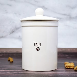 Personalized Dog Treat Jar, Dog Gift, Puppy Gift, Dog Lover Gift, Treat Jar with Name 16 ounces image 1