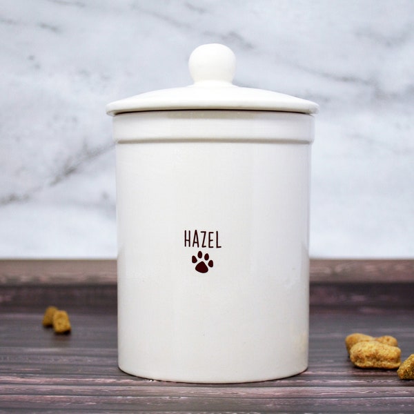 Personalized Dog Treat Jar, Dog Gift, Puppy Gift, Dog Lover Gift, Treat Jar with Name - 16 ounces