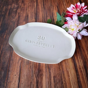 Personalized 30th Anniversary Gift Customized with Names and Date (or Guest Book Alternative)