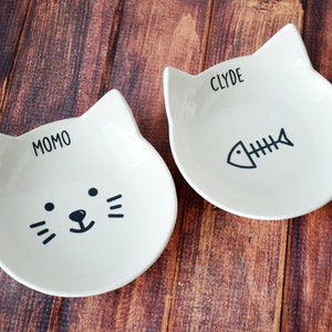 Personalized Cat Bowl, Custom Cat Dish, Cat Gift, Kitten Bowl, Kitten Gift, Personalized Cat Food Dish