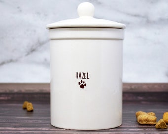 Personalized Dog Treat Jar, Dog Gift, Puppy Gift, Dog Lover Gift, Treat Jar with Name - 16 ounces