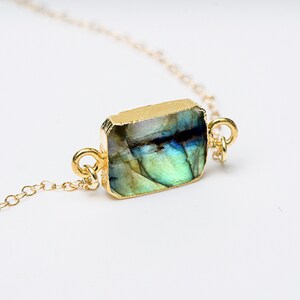 Labradorite Pendant Necklace, Handmade Jewelry, Unique Birthday Gift for Her, Labradorite Jewelry