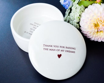 Mother of the Groom Gift, Mother's Day Gift, Mother-in-law Gift - Thank you for raising the man of my dreams - Personalized Keepsake Box