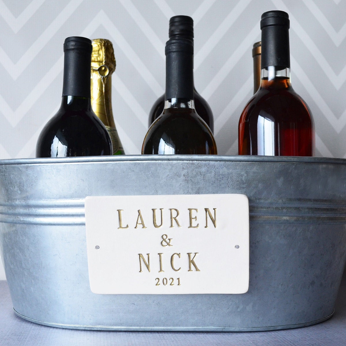 Personalized Wine Bucket, Champagne Bucket, Beverage Tub With Names, Wedding Gift, Anniversary Gift - Etsy