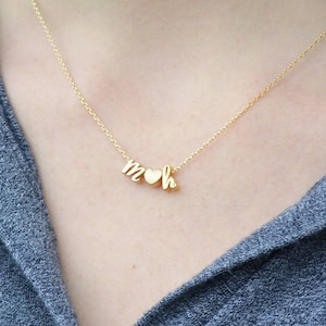 Couple's Initials Necklace in Silver or Gold, Personalized with Initials, Gift for Her, Wedding Anniversary Present, Custom Letters