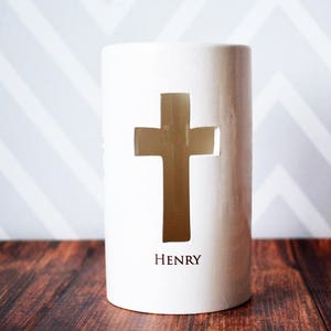 Cruz votiva personalizada: Regalo para bautismo, primera comunión y confirmación.