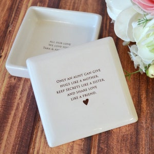 Personalized Aunt Gift Keepsake, "Only An Aunt Can Give...", Wedding Day from Bride or Groom