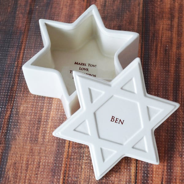 Personlig Davidsstjärnas minnesask – Lergodslera, Bar Mitzvah-present