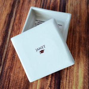 Graduation Gift, College Graduation Gift, High School Graduation Gift, 2025 Graduation Gift - Square Personalized Keepsake Box - Promise me