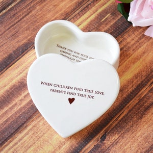 Parent Wedding Gift, Parent Thank You Gift, Mom and Dad Gift -heart ...