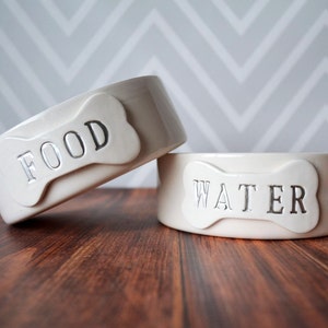 Dog Bowl - Food or Water Dog Bowl - Pet Gift, Dog Gift, Dog Dish, Water Bowl or Food Bowl, New Dog Gift -  1 Small/Medium Size  - Ceramic