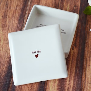 Mutter der Braut Geschenk oder Mutter des Bräutigams Geschenk - Personalisierte MOM Quadratische Erinnerungsbox