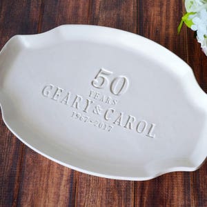 50th Anniversary Gift or Signature Guestbook Platter - Personalized Platter