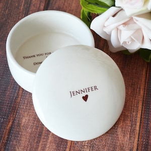 Wedding Officiant Ceramic Personalized Keepsake Box, Thank You Gift, Pastor Gift