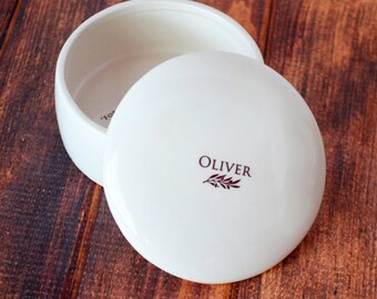 Personalized Baptism Gift - Round Keepsake Box "Have Adventures..." - First Communion or Confirmation Gift
