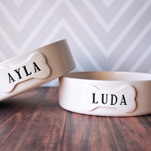 Large Dog Bowl,  Personalized Dog Bowl , Dog Dish, Dog Water Bowl, Dog Food Bowl, Dog Gift - Ceramic