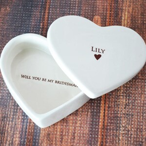 Bridesmaid Proposal, Bridesmaid Gift - Will You Be My Bridesmaid - Bridesmaid Gift - Bridal Party Gift - Personalized Heart Keepsake Box