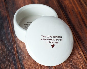 Unique Mother of the Groom Gift - Mom Gift - Wedding Gift, Gift for Mom - The Love Between a Mother and Son is Forever - Keepsake Box