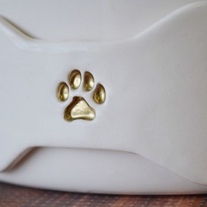 Extra Small Dog Bowl, Puppy Dog Bowl, Personalized Dog Bowl, Dog Dish, Dog Bowl With Name or Paw Print Ceramic image 6