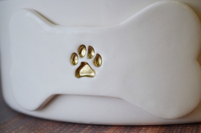 Extra Small Dog Bowl, Puppy Dog Bowl, Personalized Dog Bowl, Dog Dish, Dog Bowl With Name or Paw Print Ceramic image 6