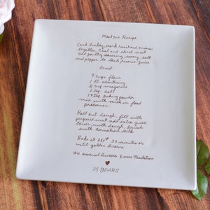 Mother's Day Gift, Recipe Plate, Personalized with Handwritten Recipe, Gift for Mom or Grandma image 3