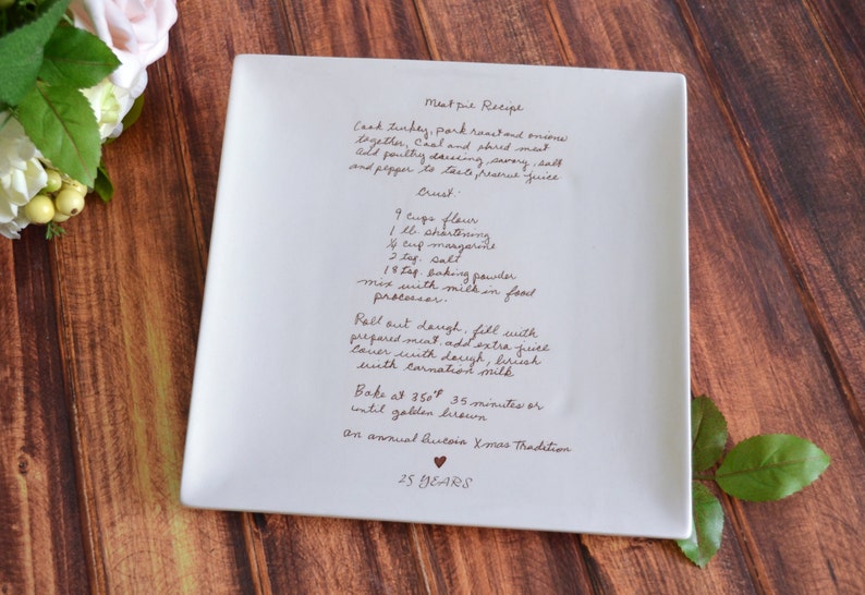Mother's Day Gift, Recipe Plate, Personalized with Handwritten Recipe, Gift for Mom or Grandma image 3