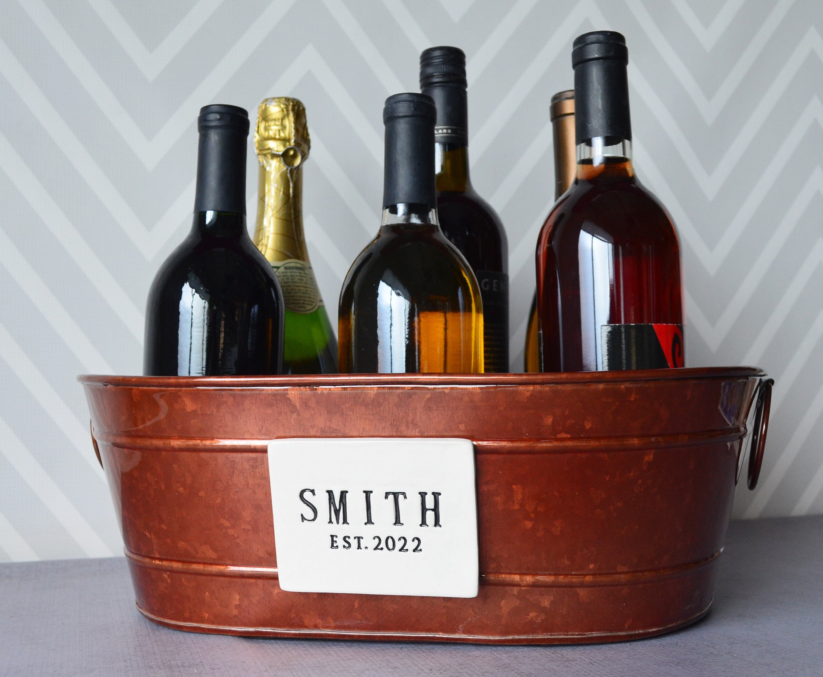 Personalized Copper Wine Bucket Champagne Bucket Anniversary Etsy UK