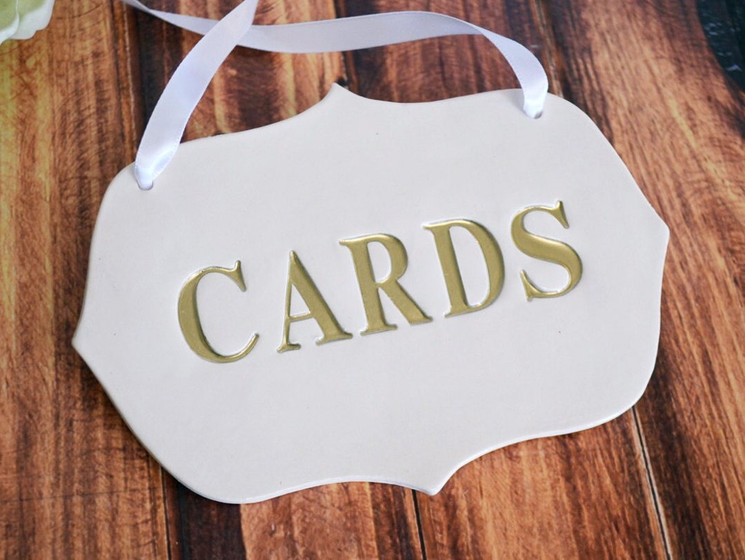 Ceramic Cards Sign for Wedding Card Box - Etsy