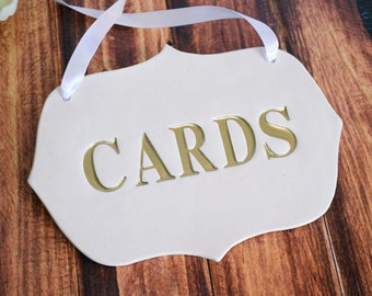 Cards Sign for Wedding Card Box - Available in different colors - READY TO SHIP