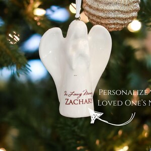 Personalize this Angel ornament with loved ones name: In Loving Memory of...