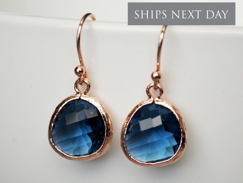 Sapphire earrings September Birthstone Gift September image 1
