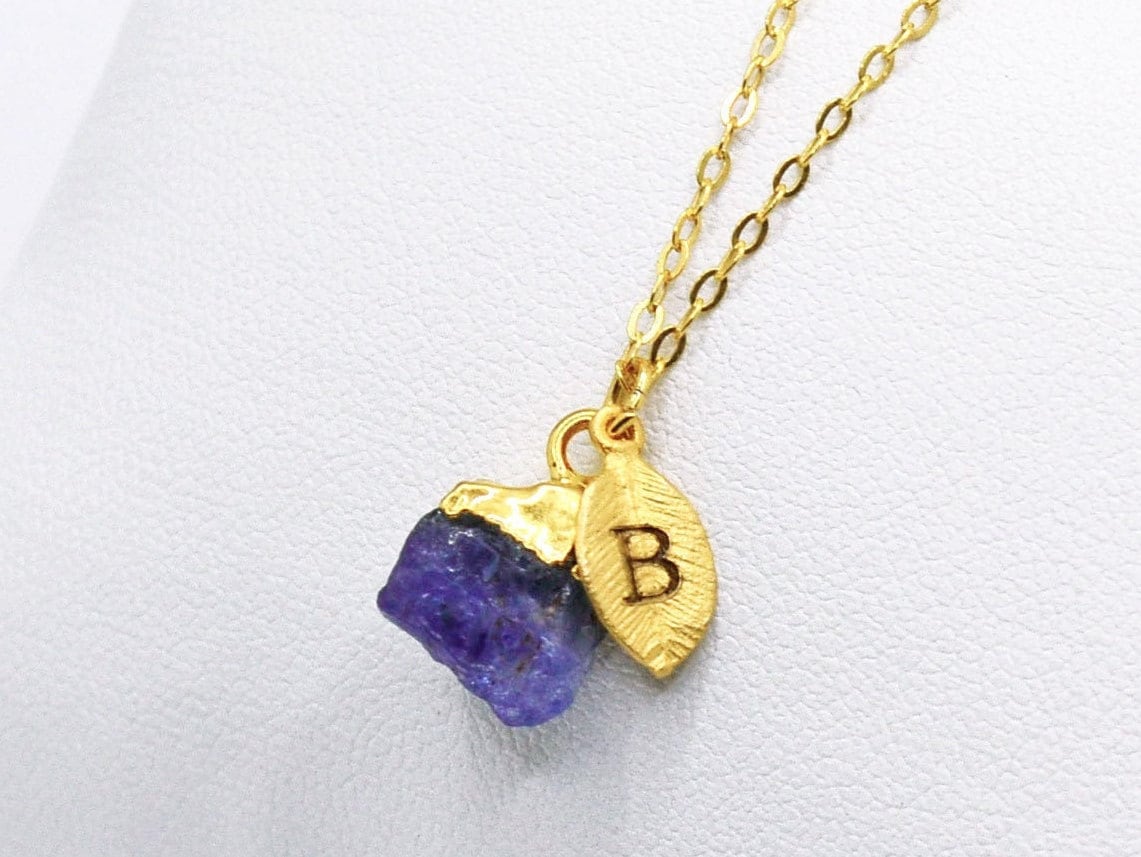 Amethyst Natural Stone Necklace, February Birthstone Necklace, Bridesmaid Gift, Layering Necklace, Personalized Necklace