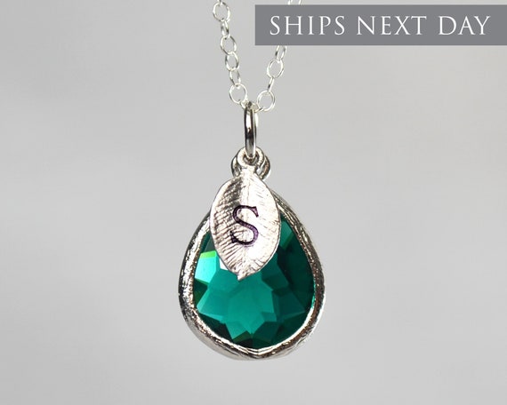 Mother s Day Jewelry Gift Emerald Necklace Mom Necklace Gift for