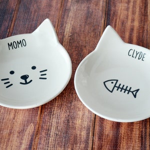 Personalized Cat Bowl, Custom Cat Dish, Cat Gift, Kitten Bowl, Kitten Gift, Personalized Cat Food Dish image 8