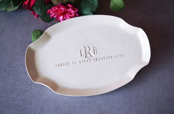 Personalized Platter "Family Is Life’s Greatest Gift" Wedding, Anniversary or Housewarming Gift ~11.75" x 7.75"