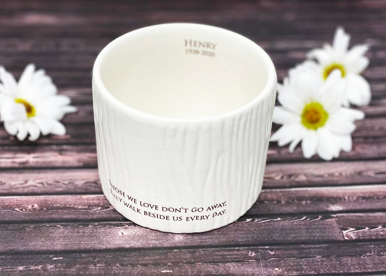 Sympathy Gift, Memorial Candle, Personalized Votive or Sympathy Vase - Those We Love Don’t Go Away, They Walk Beside Us Every Day image 7