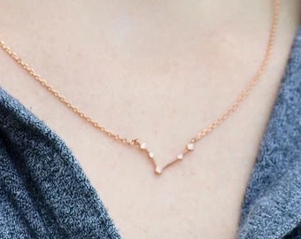 Rose Gold Constellation Necklace, Mom Gifts, Zodiac Jewelry, Zodiac Necklace, Astrology Necklace, Horoscope Necklace, Gift for Her