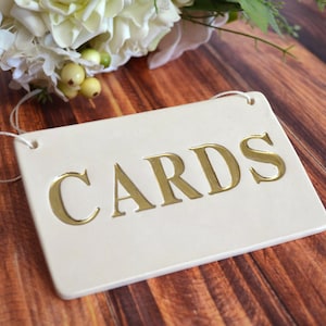 Kaartenbord voor bruiloftskaartdoos - verkrijgbaar in goud, zilver, zwart of wit