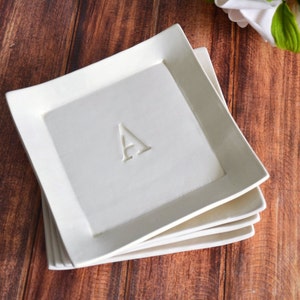 Appetizer Plates - Wedding Gift, Housewarming Gift or Hostess Gift - Personalized - Set of 4