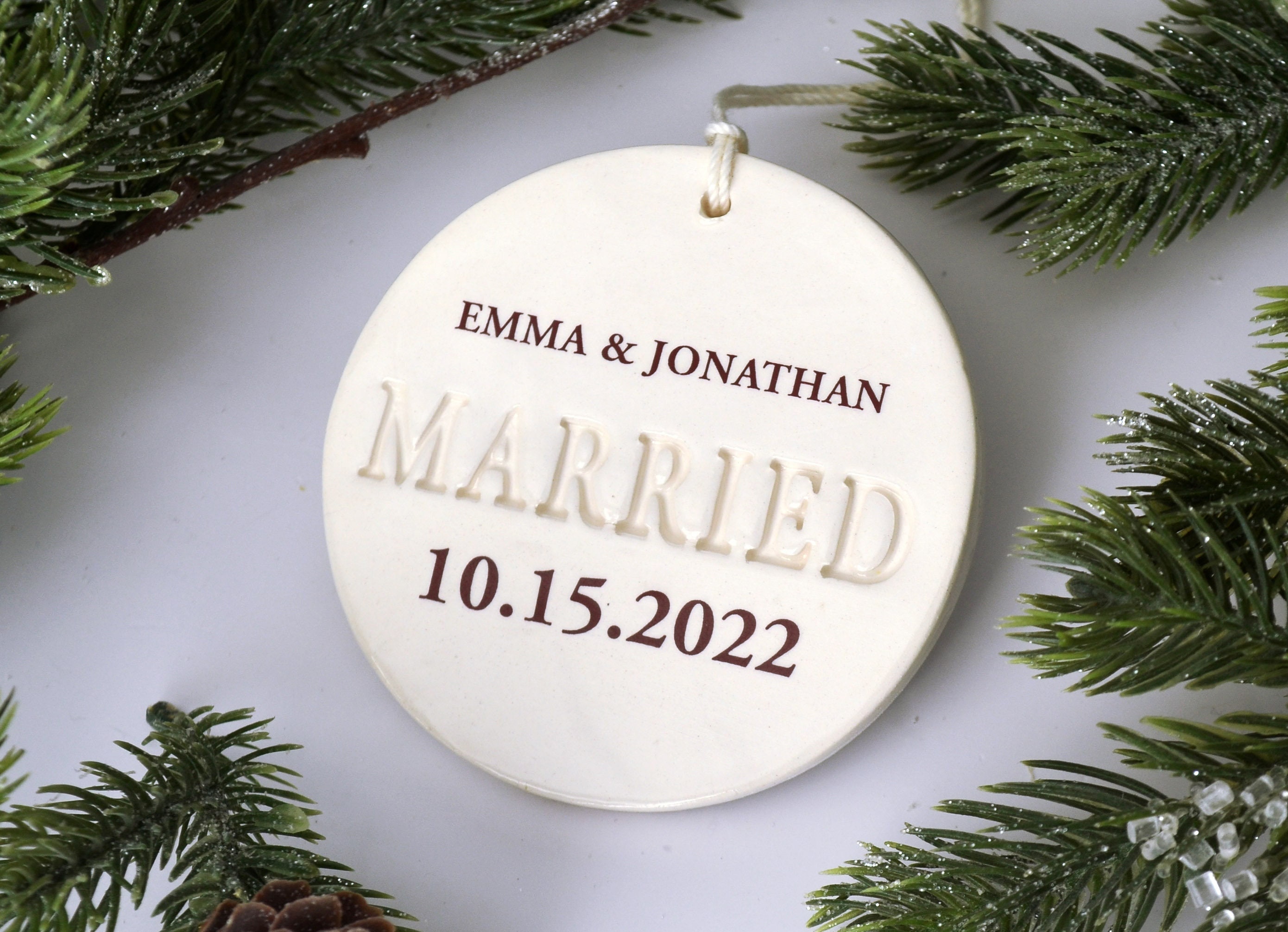 Christmas 2022 Sophie Moeller Married Ornament Wedding Gift Bridal Shower Gift Or | Etsy Australia