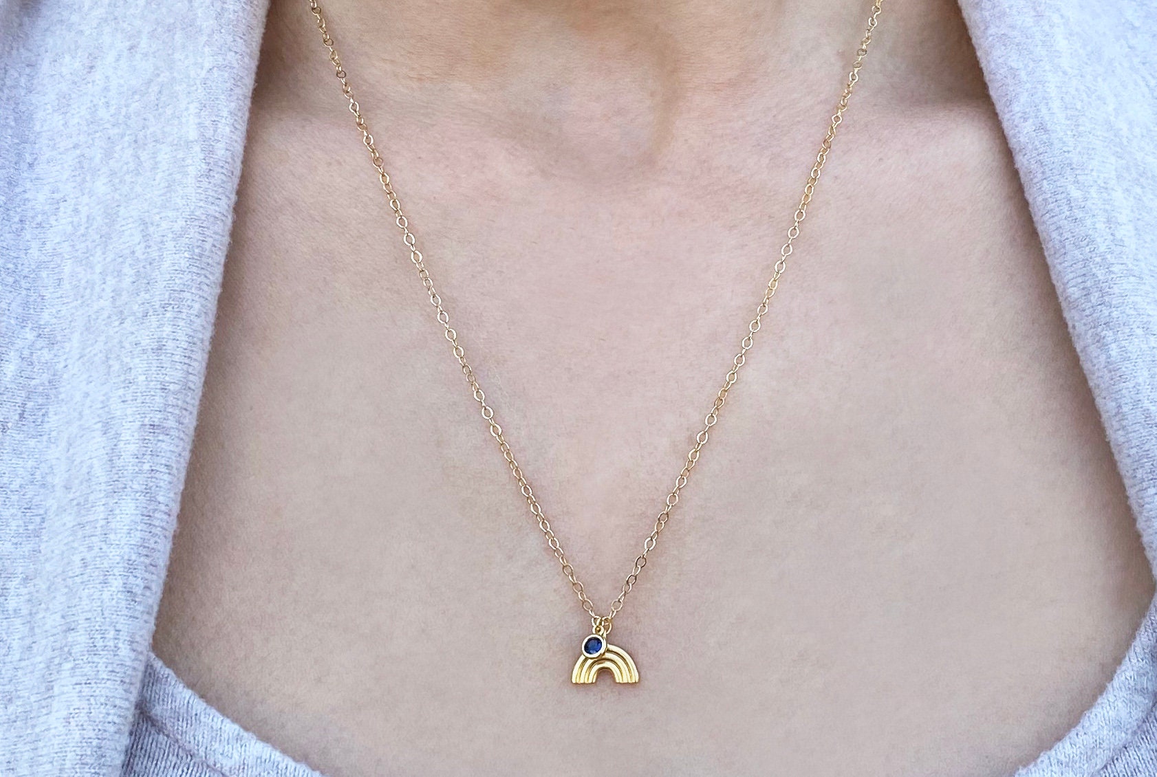 Rainbow Necklace Rainbow Baby Necklace Rainbow Baby Jewelry Etsy