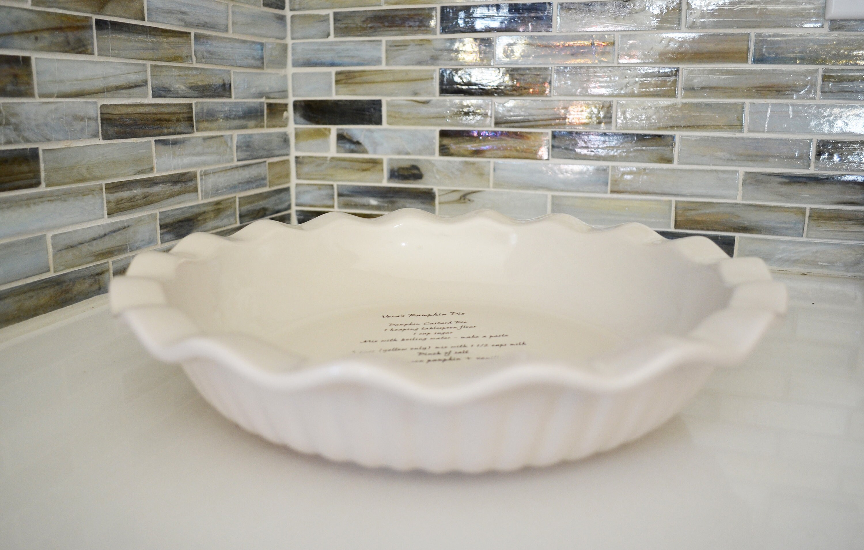 Pie Plate With Handwritten Recipe Personalized Pie Dish With Etsy