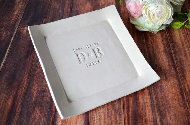 Parent Wedding Gift, Mother of the Bride Gift or Mother of the Groom Gift Personalized Square Platter image 2