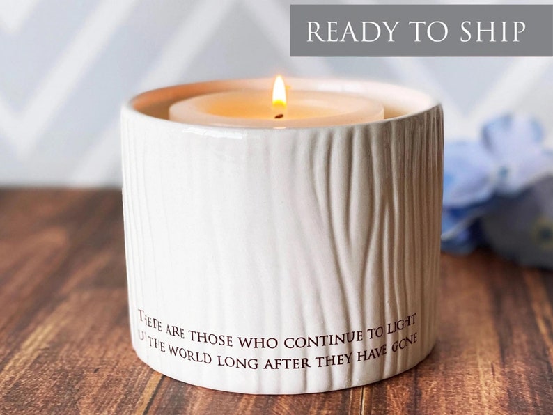 Sympathy Gift, Sympathy Candle, Sympathy Votive, Sympathy Vase READY TO SHIP There are those who continue to light up the world long ... image 1