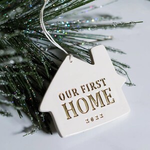 Christmas Ornament Our First Home 2024 House Ornament, Christmas Gift, Housewarming Gift, Gift for New Homeowners READY TO SHIP image 3
